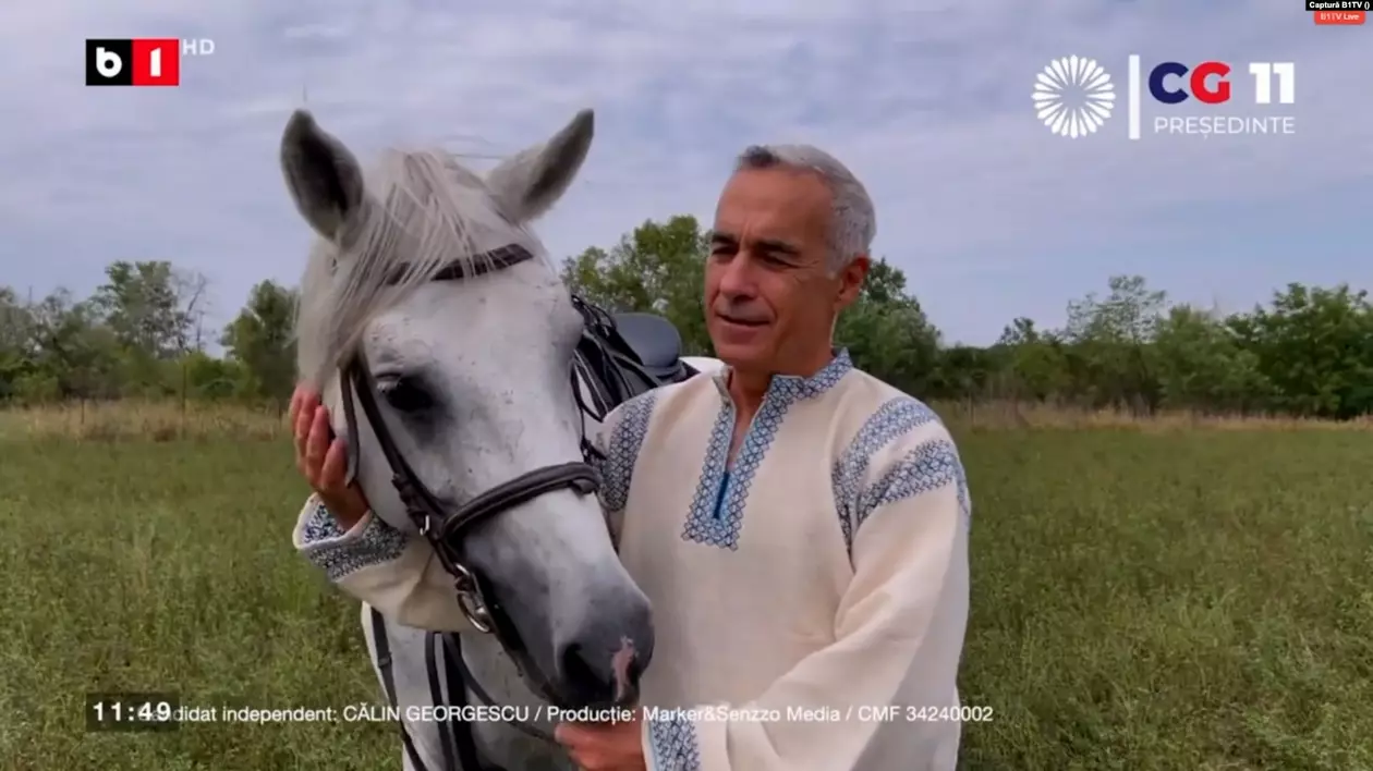 Un clip de campanie al lui Călin Georgescu, difuzat gratuit de B1TV, verificat de Autoritatea Electorală