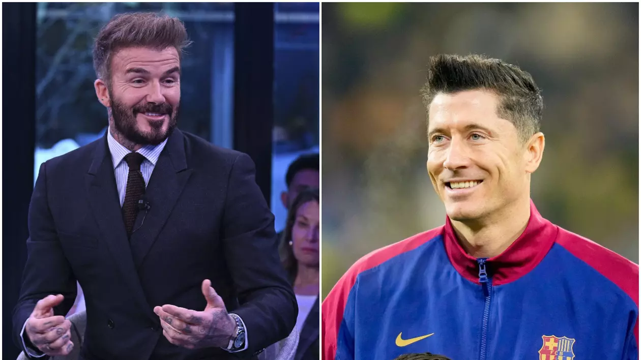 David Beckham și Robert Lewandowski