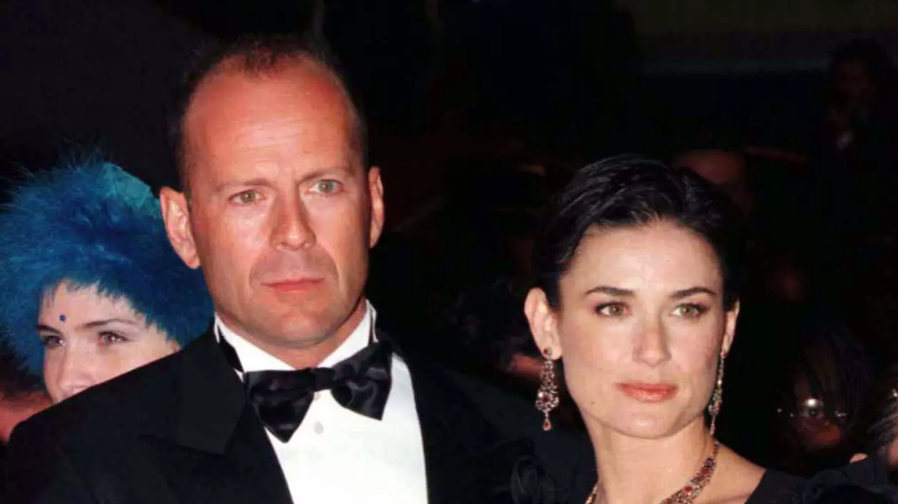 Bruce Willis și Demi Moore în tinerețe