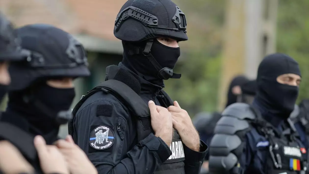 Detalii cu brigada antiteroristă a jandarmilor români., Sursa foto: Profimedia