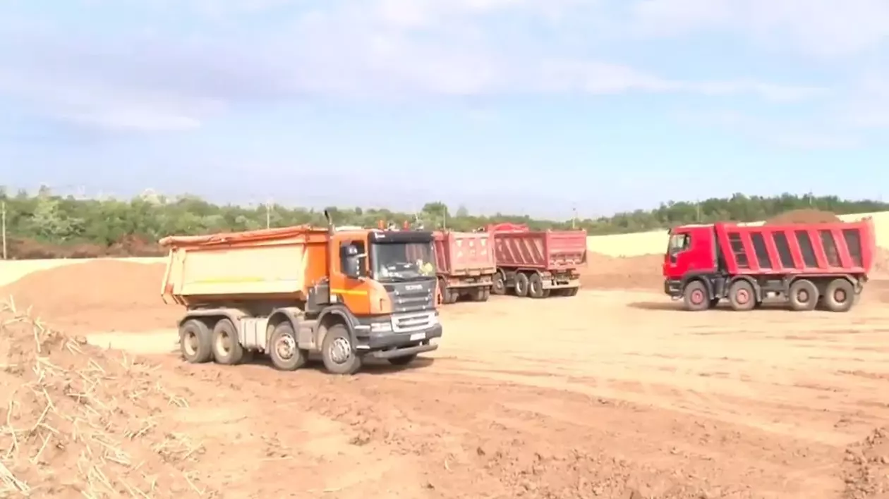 Lucrări la Centura Sud a Craiovei