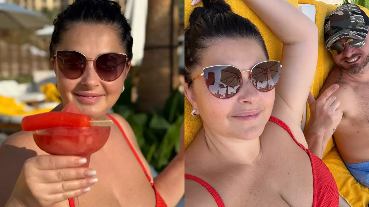 Gabriela Cristea, imagini în costum de baie