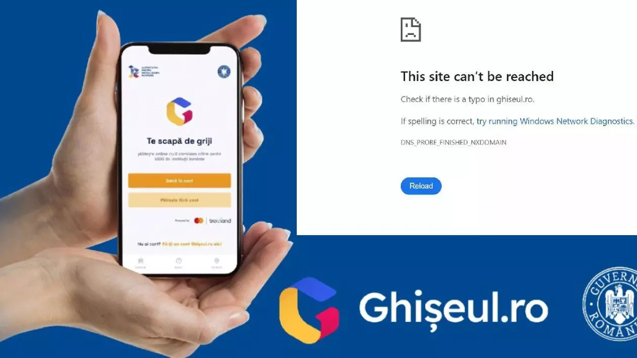 sigla ghiseul.ro, screenshot care arata ca site-ul nu functioneaza.
