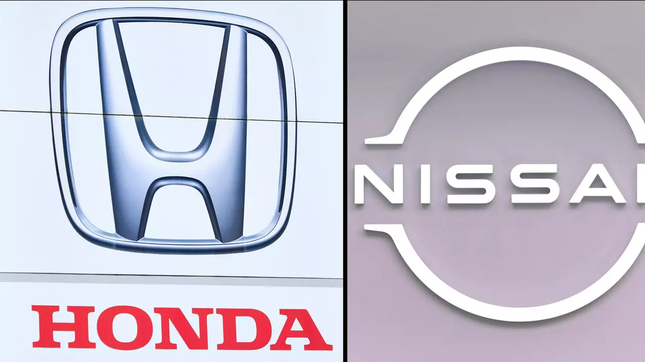 Logo-ul Honda (stânga) și logo-ul Nissan (dreapta).