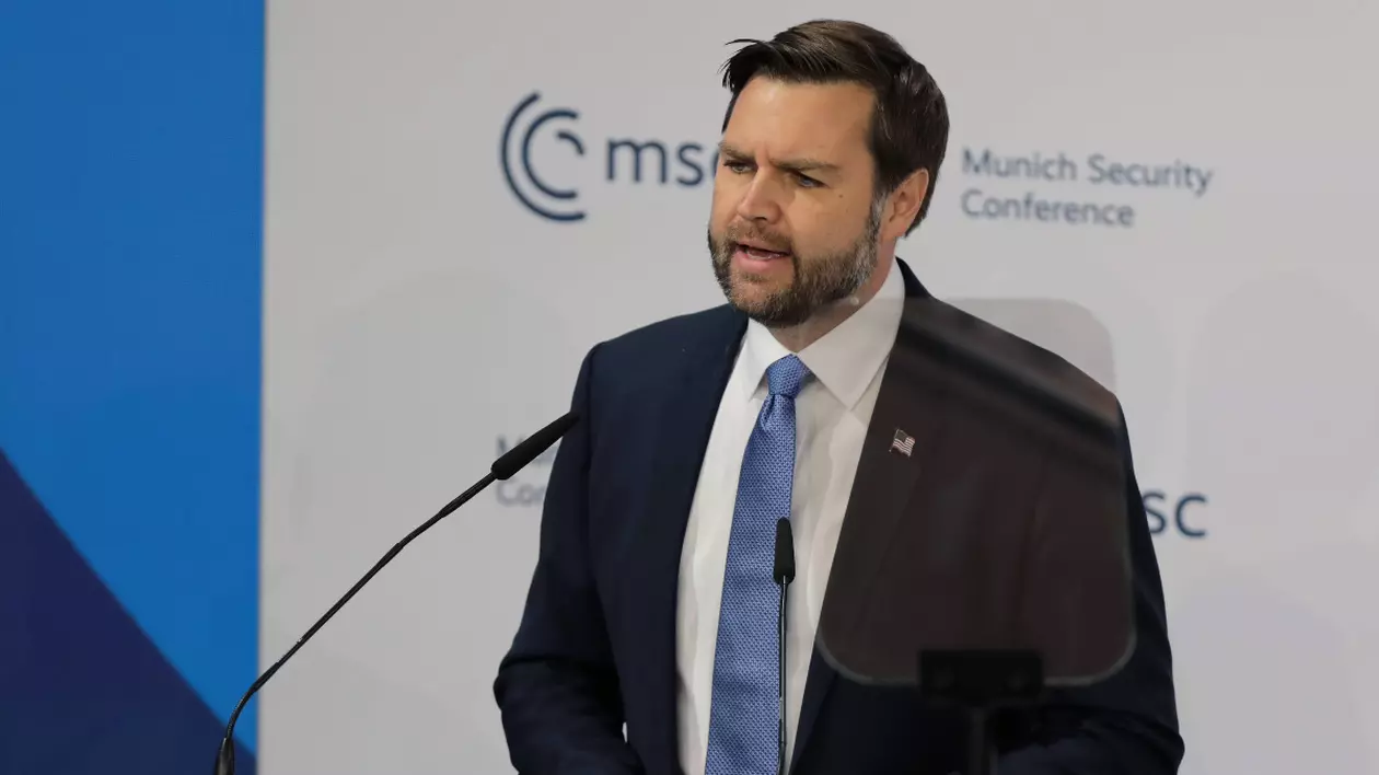 JD Vance, în timpul discursului ținut la Conferința de Securitate de la Munchen