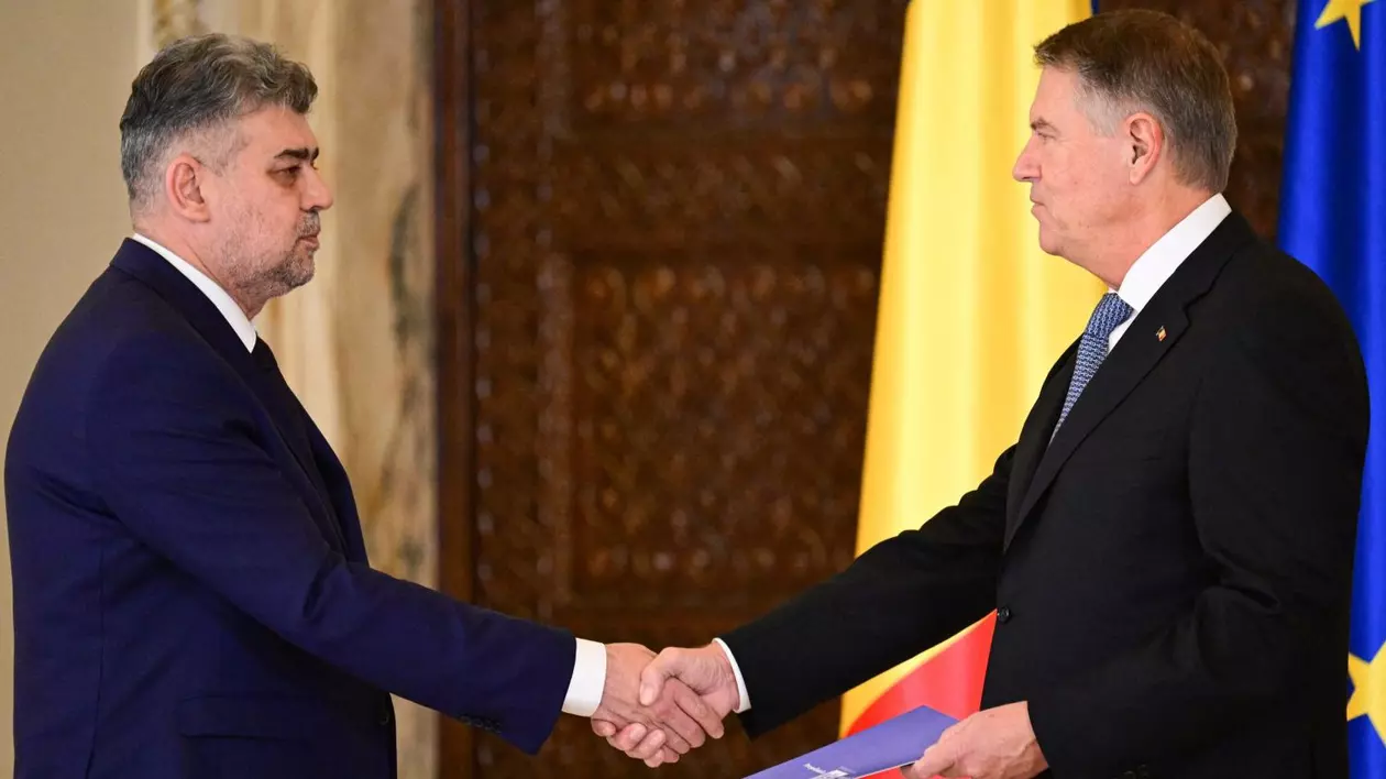 Klaus Iohannis și Marcel Ciolacu
