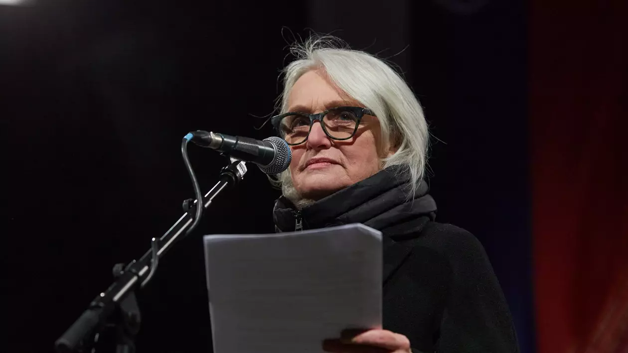 Lucia Stasselova, la o manifestație în Bratislava Foto: Profimedia