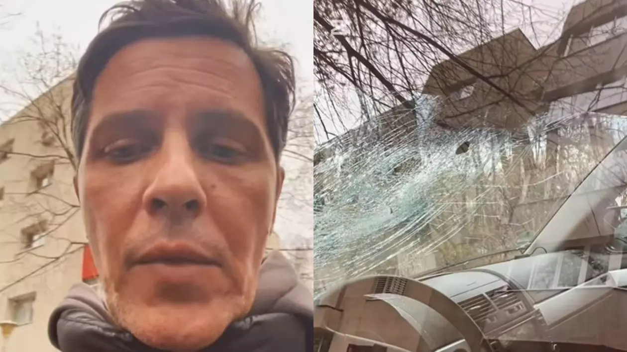 Lucian Viziru - mașină vandalizată