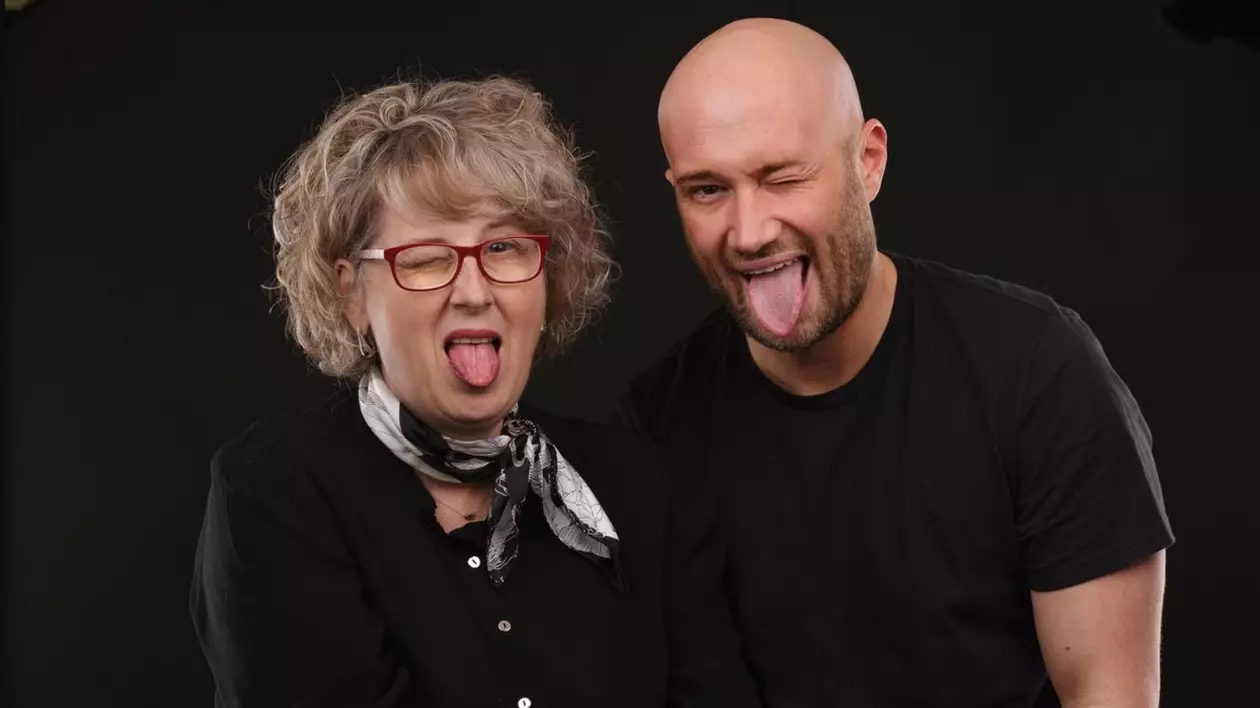 Mihai Bendeac și Emilia, mama sa