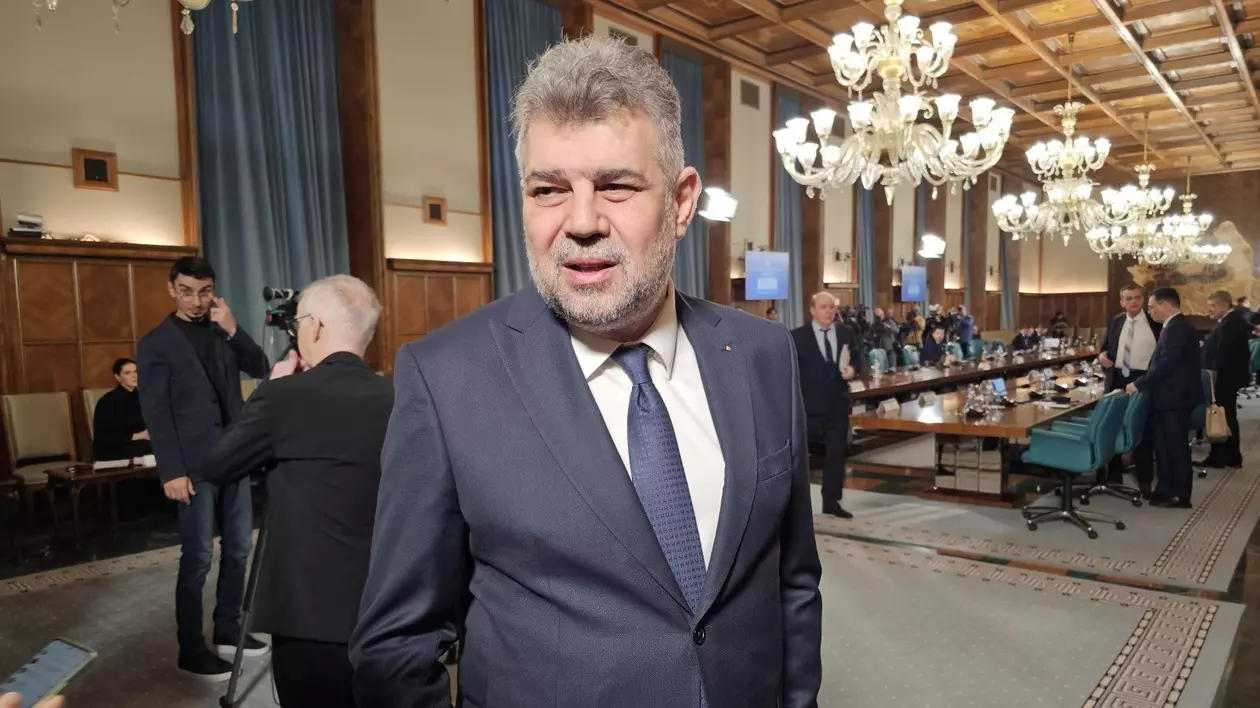 Premierul Marcel Ciolacu, înaintea ședinței de guvern. Foto: Cristian Otopeanu / Libertatea