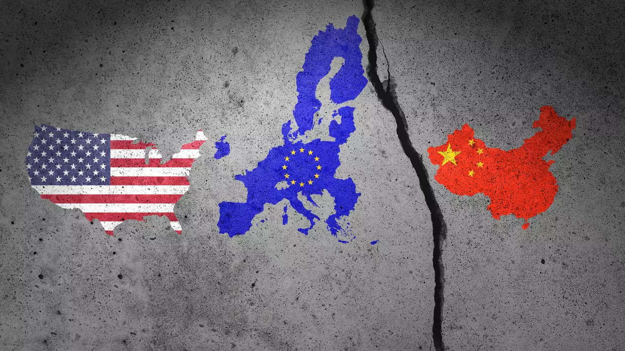China, Uniunea Europeană și Statele Unite ale Americii război comercial. foto shutterstock