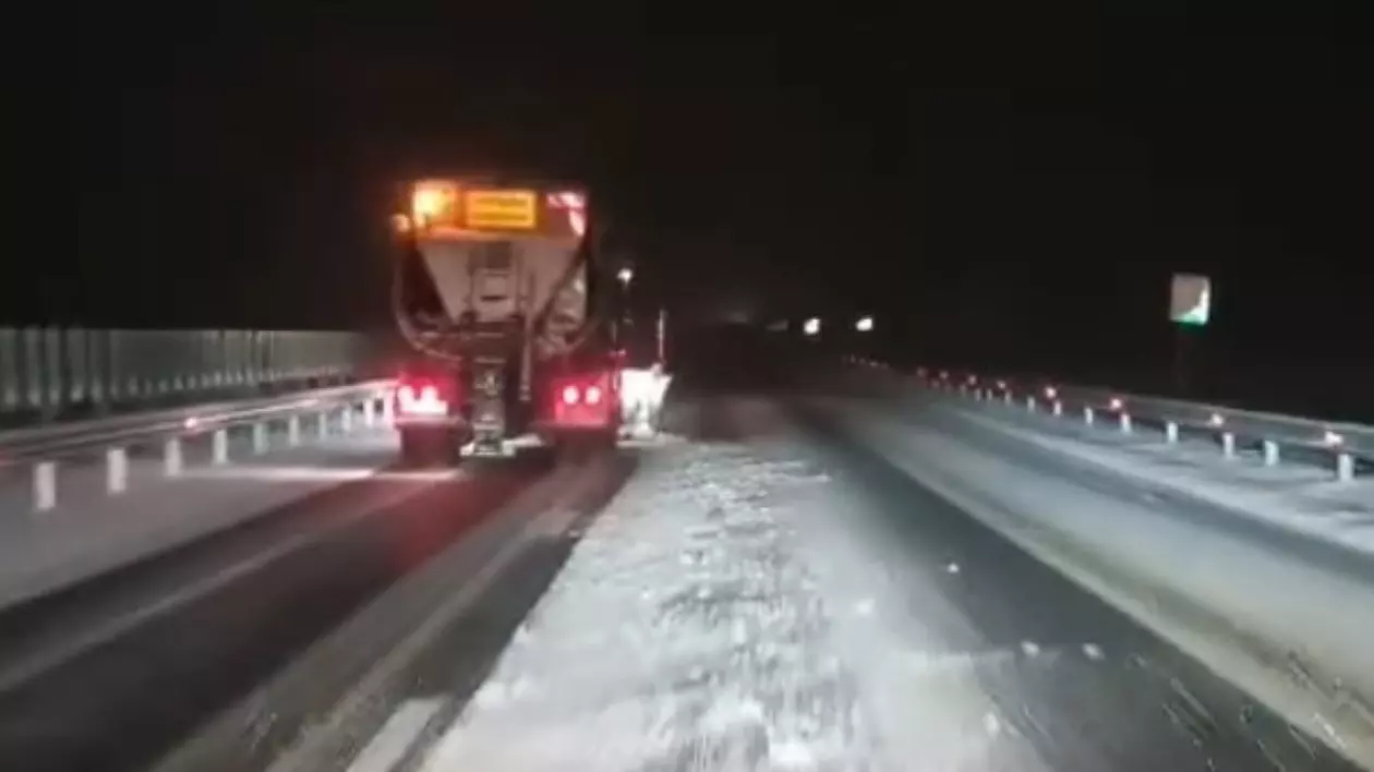 Traficul pe A7 este îngreunat din cauza condițiilor meteo nefavorabile