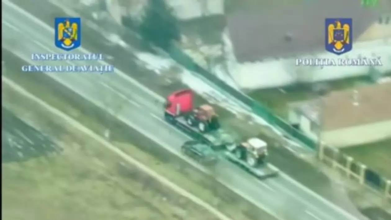 un șofer din Mureș a rămas fără permis pentru 270 de zile pentru patru manevre neregulamentare filmate din elicopter