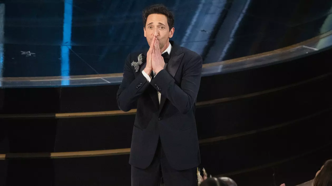 Adrien Brody la Premiile Oscar 2025