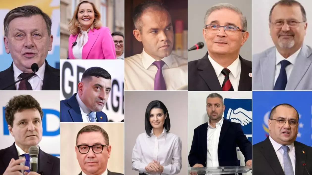 Colaj foto cu cei 11 candidați la alegerile prezidențiale din mai 2025