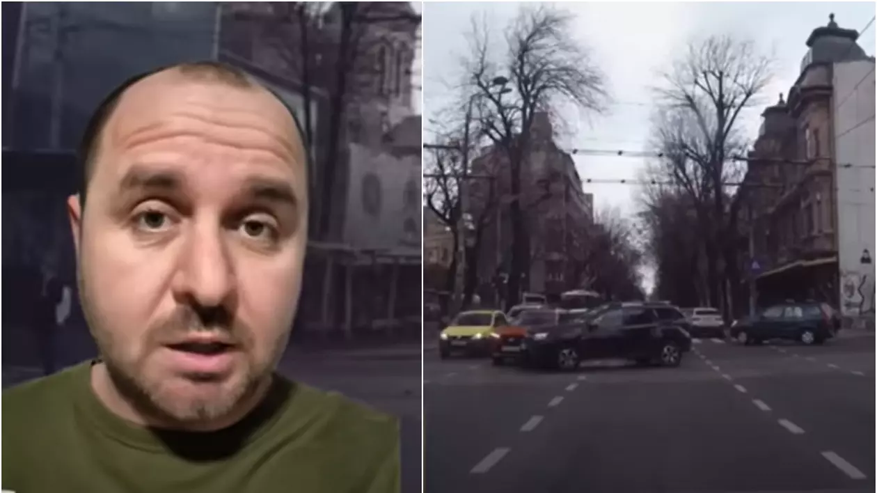 colaj foto cu politistul tavi pertea in partea din stanga, iar in imaginea din dreapta, accident intr-o intersectie intre doua masini pe un drum cu mai multe benzi pe sens