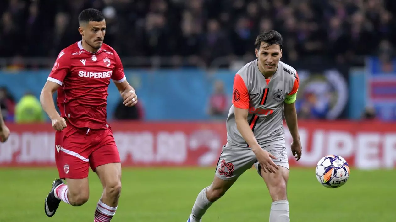 Dinamo si FCSB s-au intalnit intr-o partida din runda a doua a play-off-ului SuperLigii