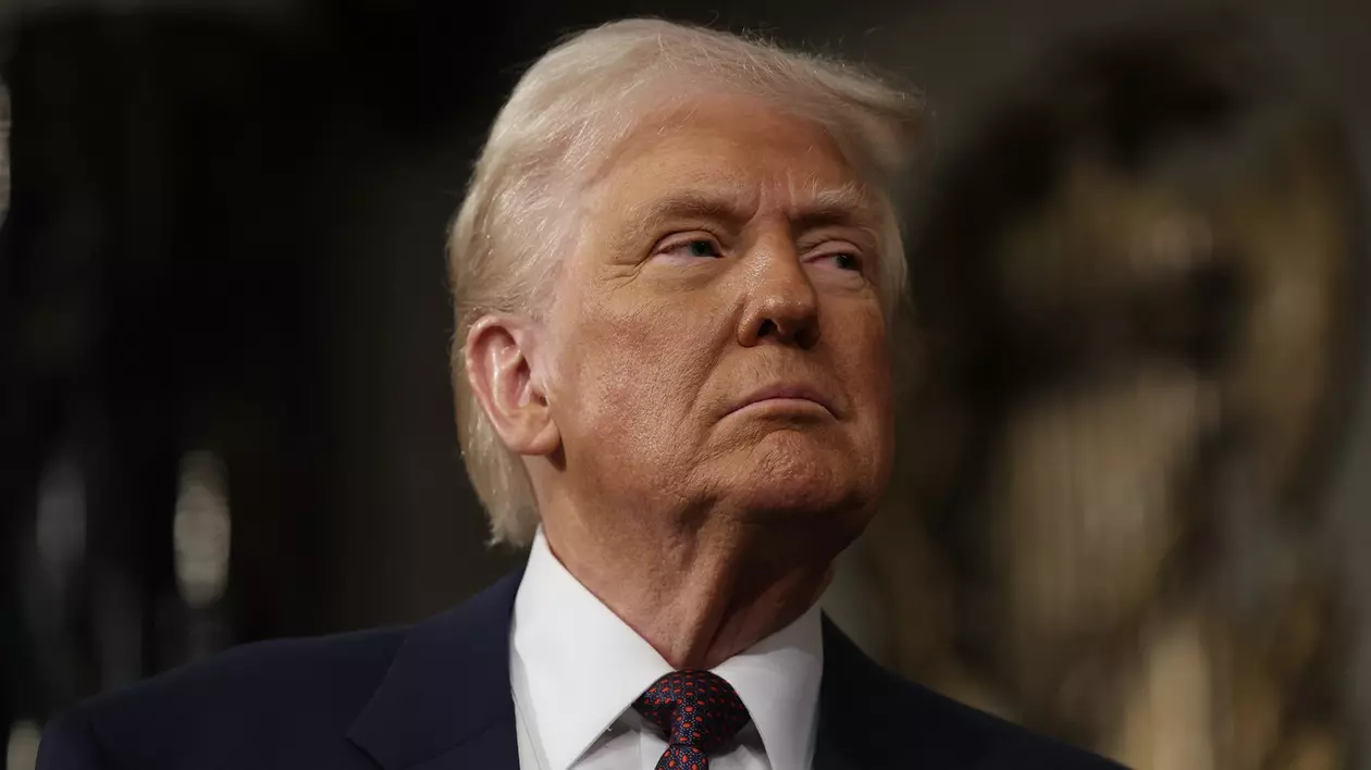Donald Trump în timpul mesajului State of the Union din 2025