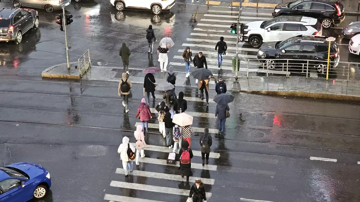 Furtună puternică în București, cu rafale de până la 70 km/h și copaci rupți de vânt
