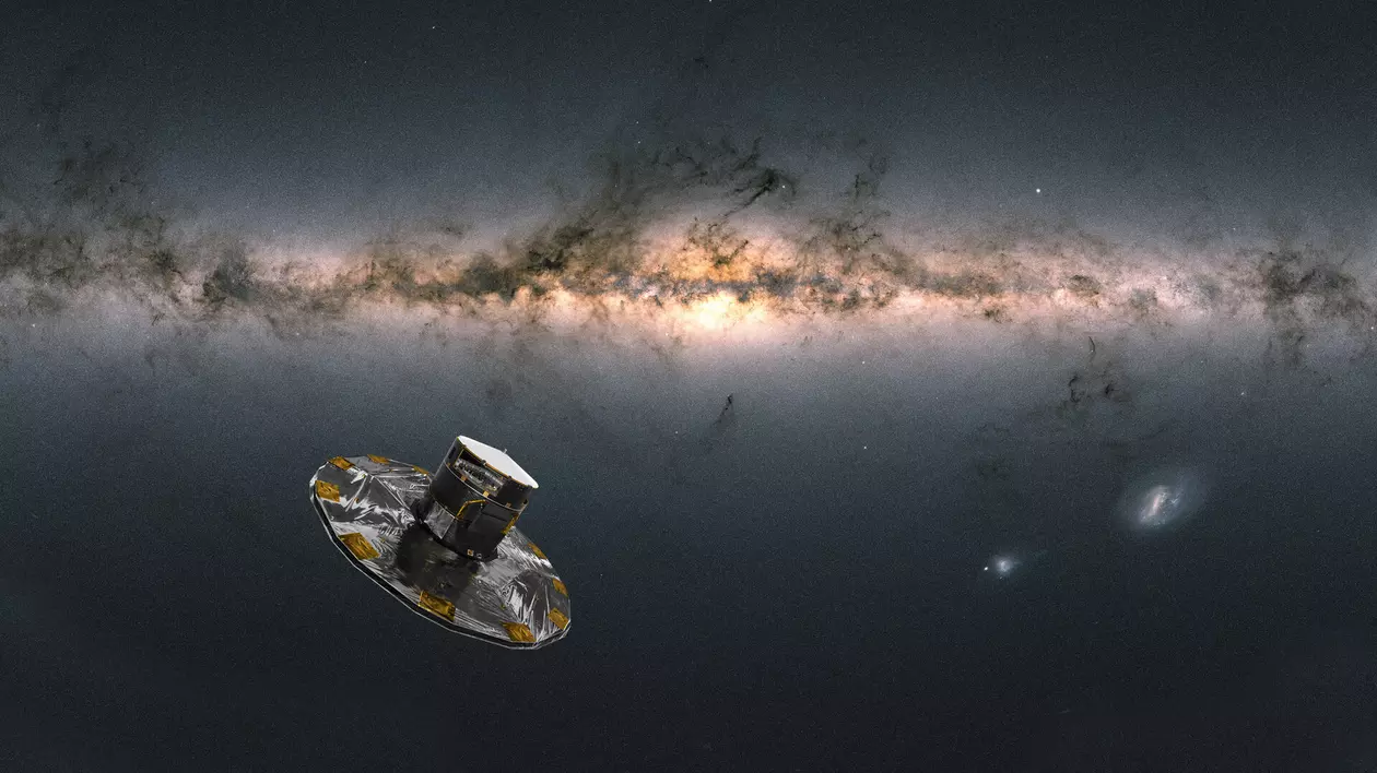 Telescopul Gaia observând Calea Lactee.