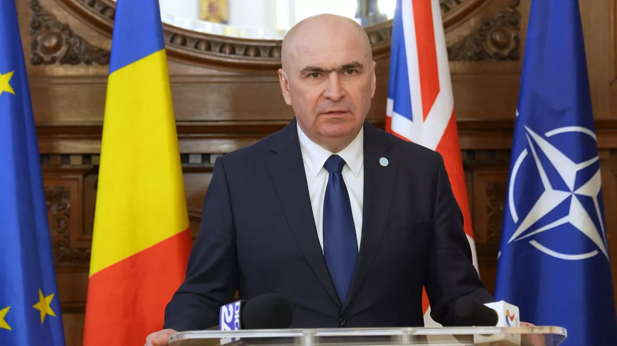 Ilie Bolojan, în timpul declarației de presă după Summitul de la Londra