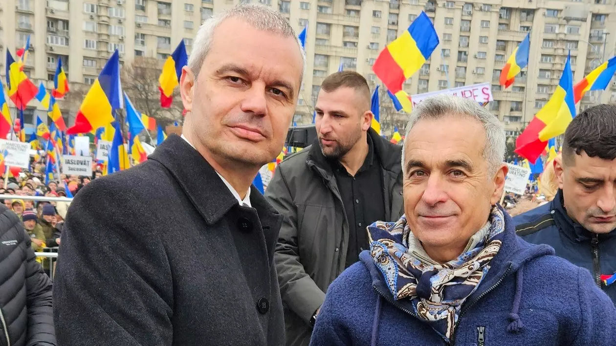 Kostadin Kostadinov, politician bulgar pro-rus, la mitingul lui Călin Georgescu. FOTO Facebook