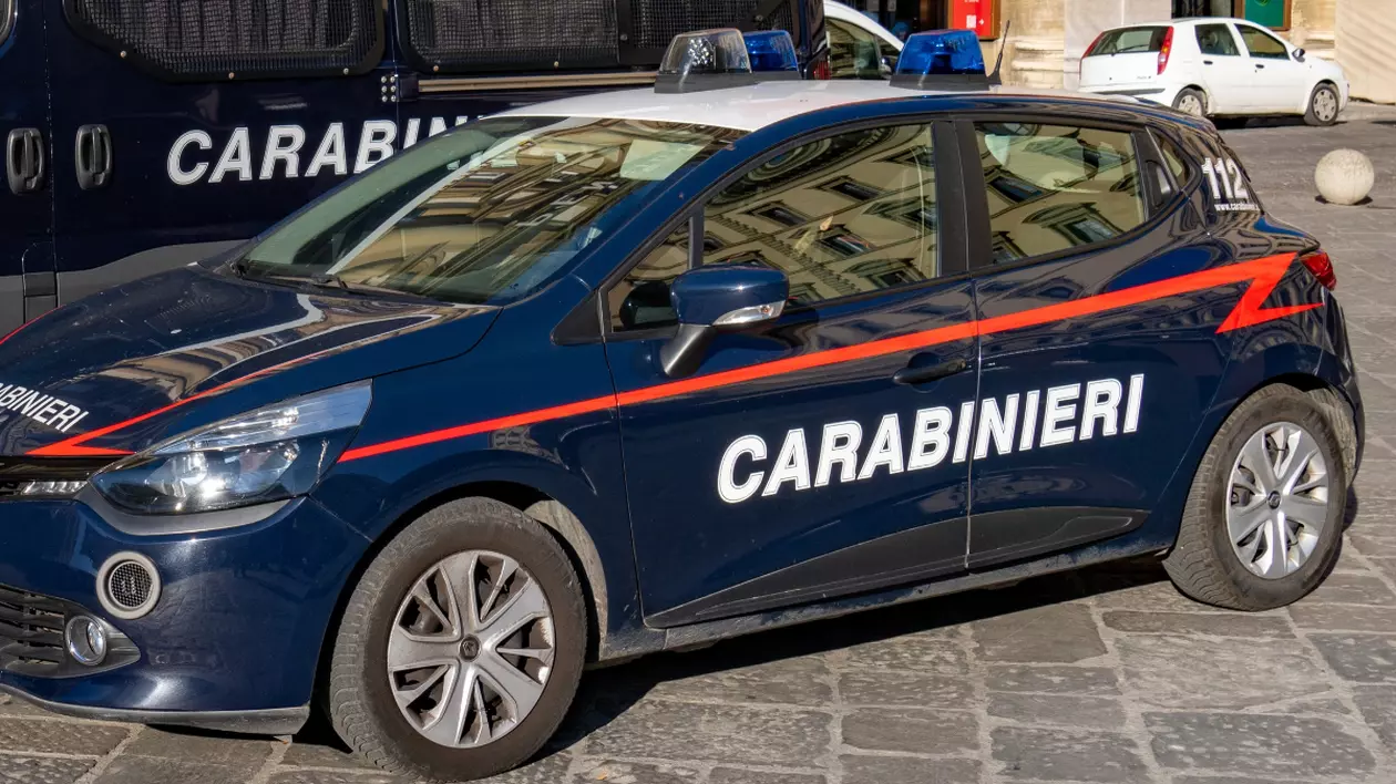 În imagine sunt ilustrate două mașini de carabinieri