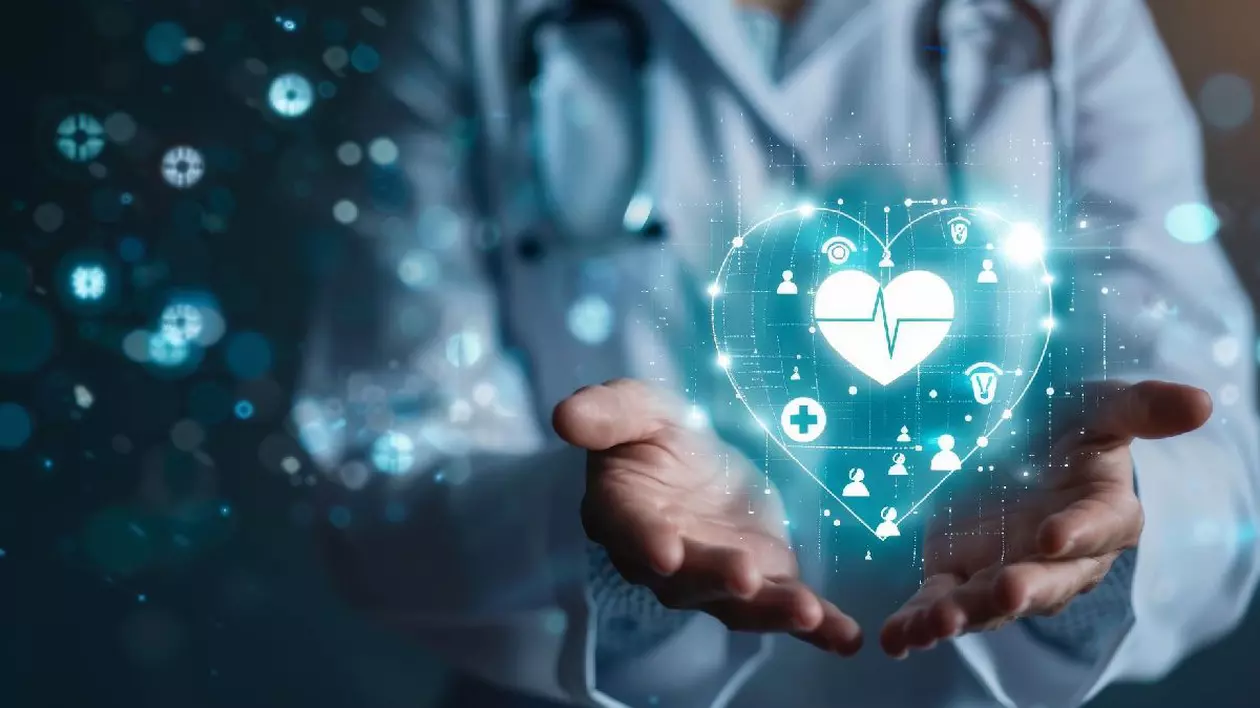 Fotografie generică care îmbină teme precum medicina, tehnologia și inteligența artificială.