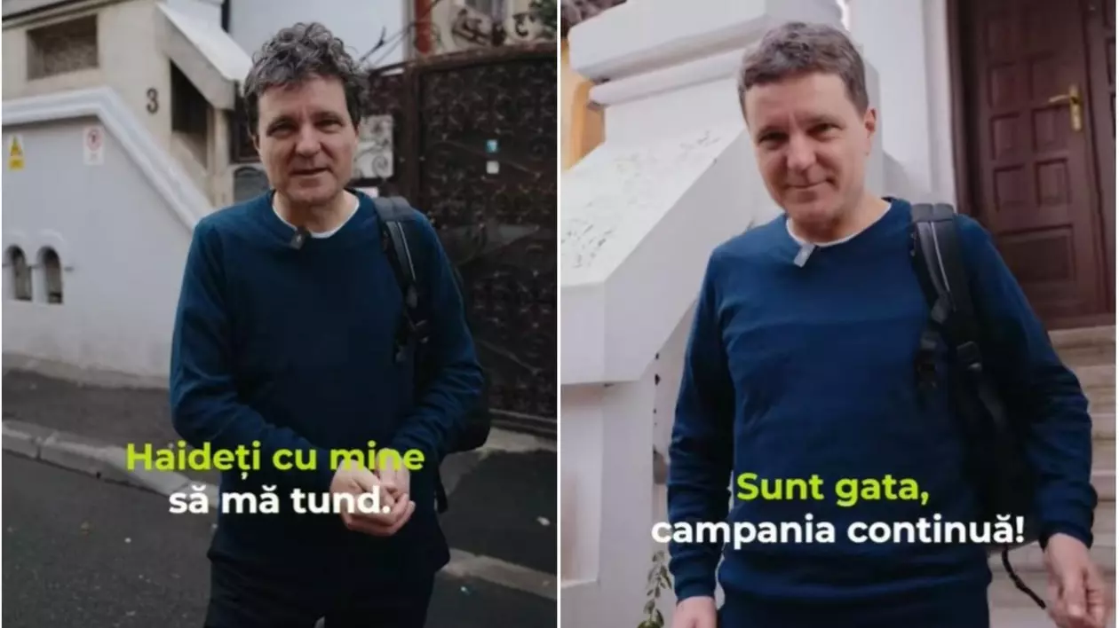 Nicușor Dan s-a tuns la frizer, la un salon din centrul Bucureștiului