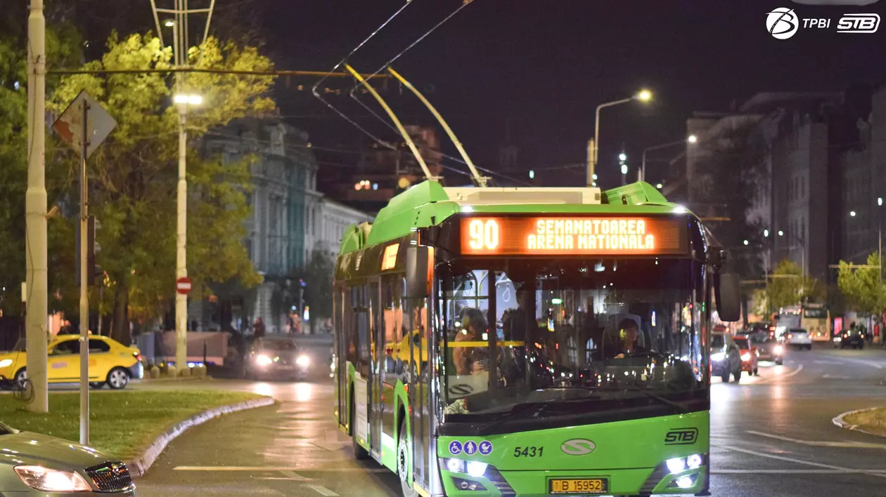 Opt linii de transport în comun își modifică, duminică, traseul, în București. FOTO Facebook/TPBI
