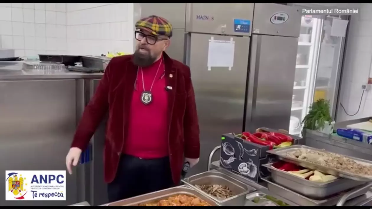 Președintele ANPC, Cristian Popescu Piedone, la controlul de la restaurantul din Parlament