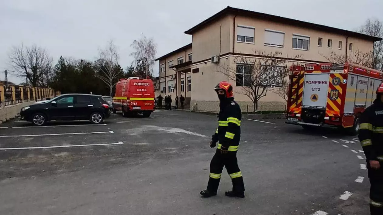 Pompier surprins la școala din Cuza Voda, Constanța, unde a fost semnalat un miros persistent