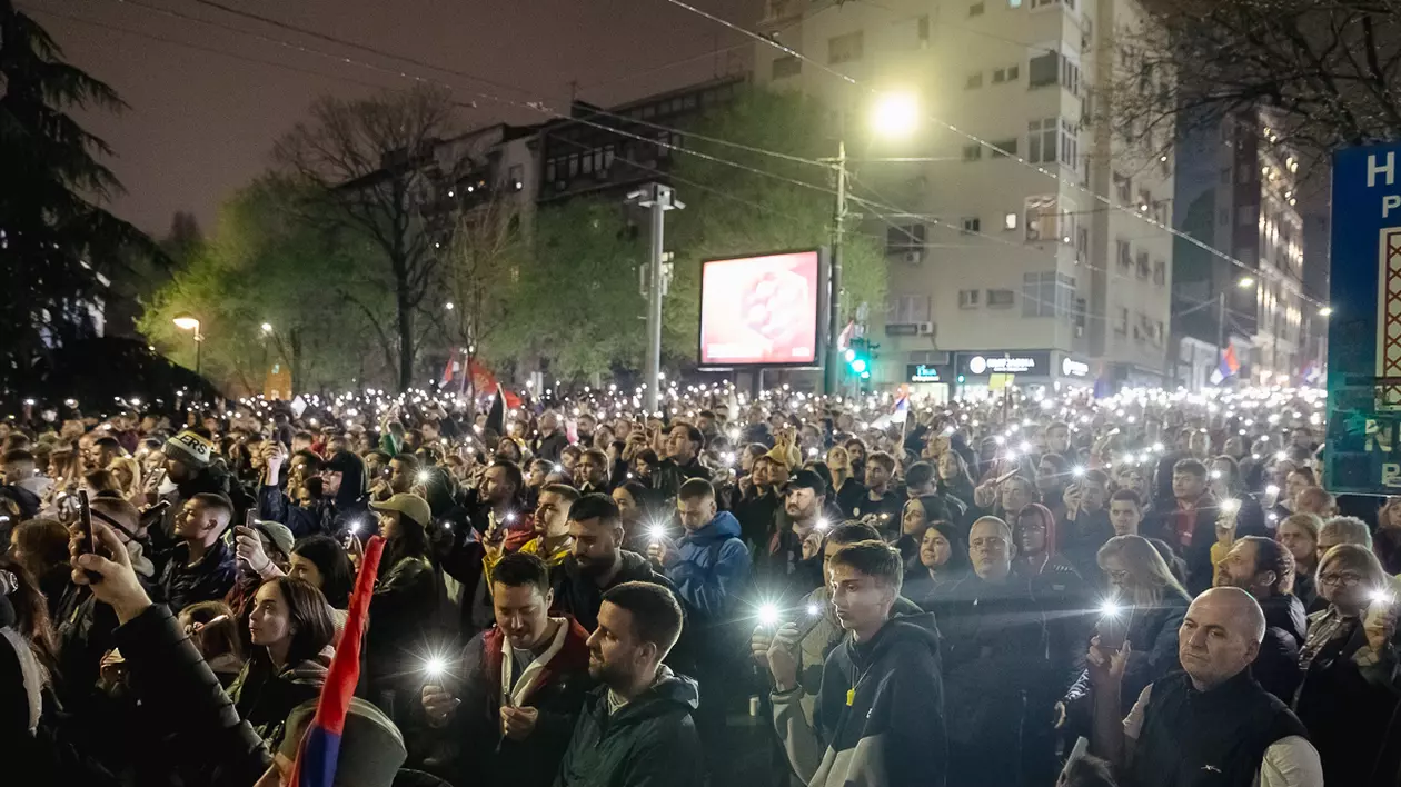 Protest la Belgrad pe 15 martie