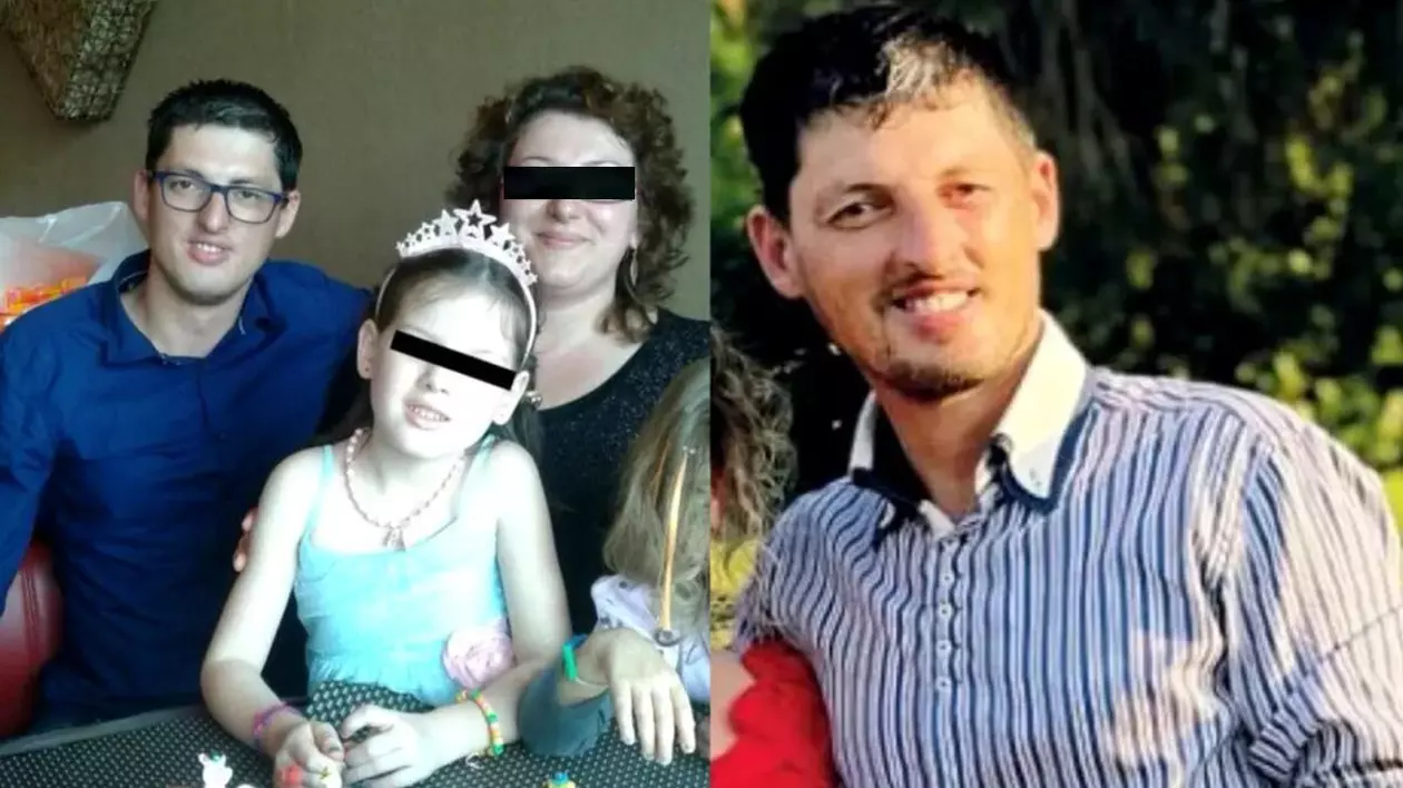 Românul de 41 de ani care a murit în timp ce muncea în Italia. În stânga, alături de familie