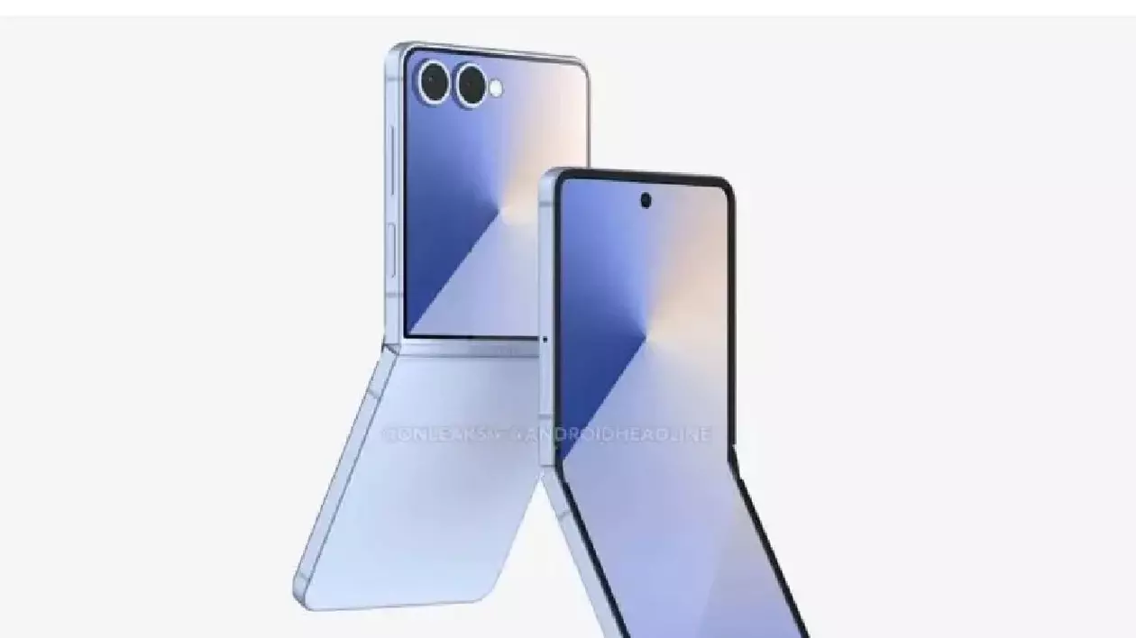 Randare cu posibilul design al lui Samsung Galaxy Z Flip7, conform celor mai de încredere zvonuri de până acum.