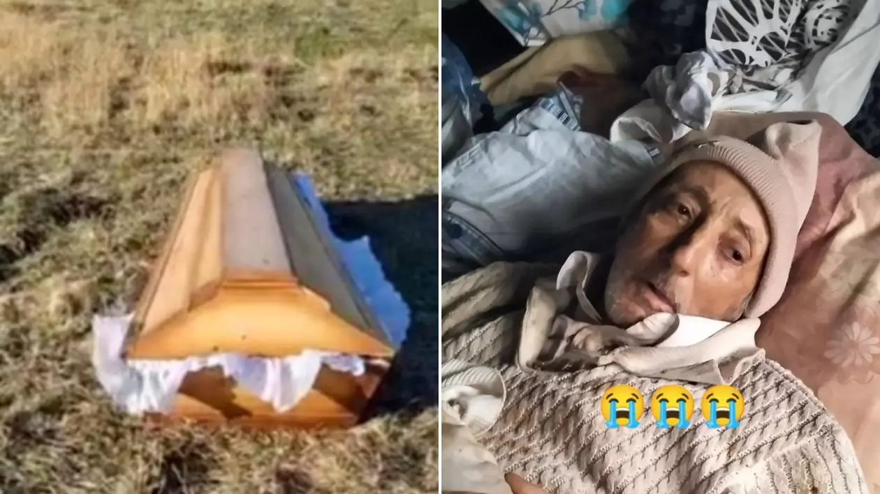 Sicriul unui bărbat a fost abandonat, pe câmp, în noroi, în Vaslui.