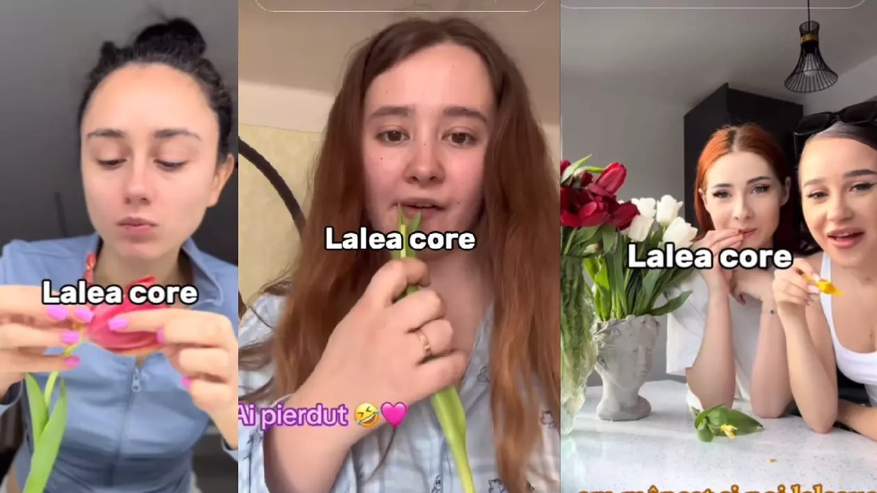 patru femei care mănâncă lalele