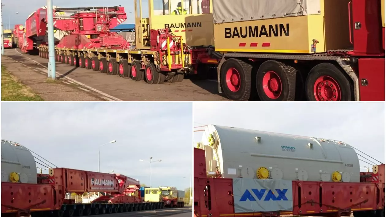 Un nou transport agabaritic-record, de 788 de tone, a intrat în România pe 14 martie 2025 și merge spre Termocentrala Mitia