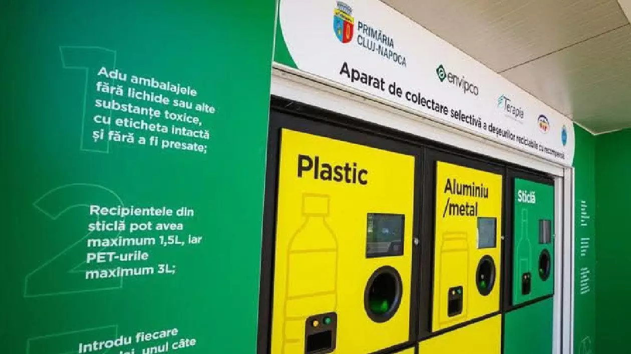Un bărbat din Cluj a găsit o metodă de a păcăli aparatul de reciclat, chiar sub nasul supraveghetorului