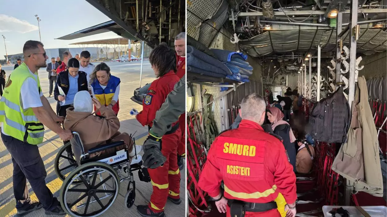 Zeci de cetățeni din Fâșia Gaza au fost transportați în România pentru îngrijiri medicale. În ce țări vor fi transferați