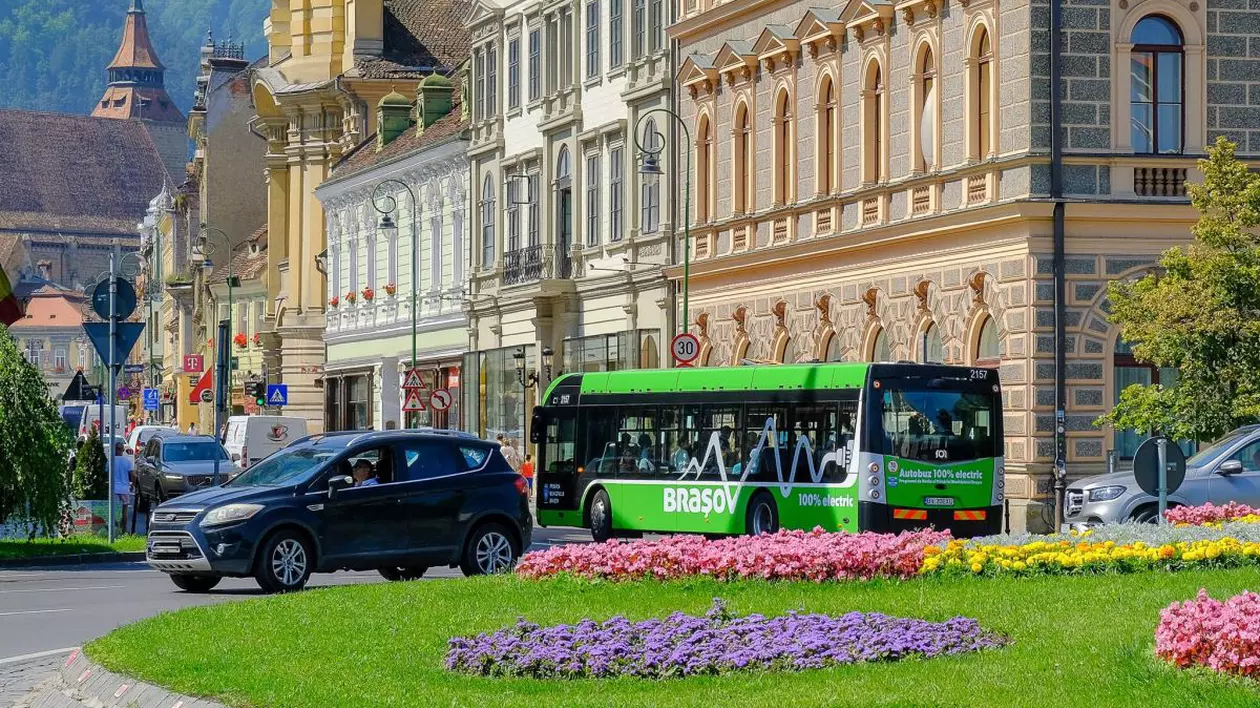 Imagine din centrul orașului Brașov