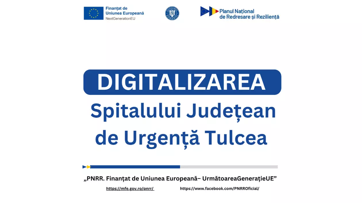 Imagine de campanie: digitalizarea spitalului judetean de urgenta Tulcea sustinut prin pnrr