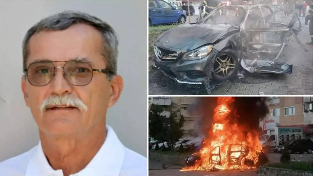 Mașina lui Ioan Crișan a ars ca o torță pe 29 mai 2021 după ce a explodat. Omul de afaceri din Arad era înăuntru