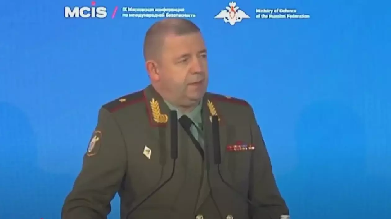 Generalul Iaroslav Moskalik, la o conferință organizată de Ministerul rus al Apărării în iunie 2021 Captură YouTube/ DRM News
