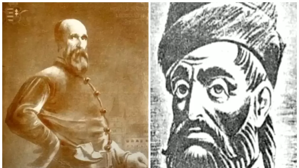 În prima imagine este un bărbat îmbrăcat într-o haină medievală cu nasturi mari. În a doua imagine este un bărbat cu barbă, iar trasăturile feței sunt accentuate, mai ales sprâncenele groase.