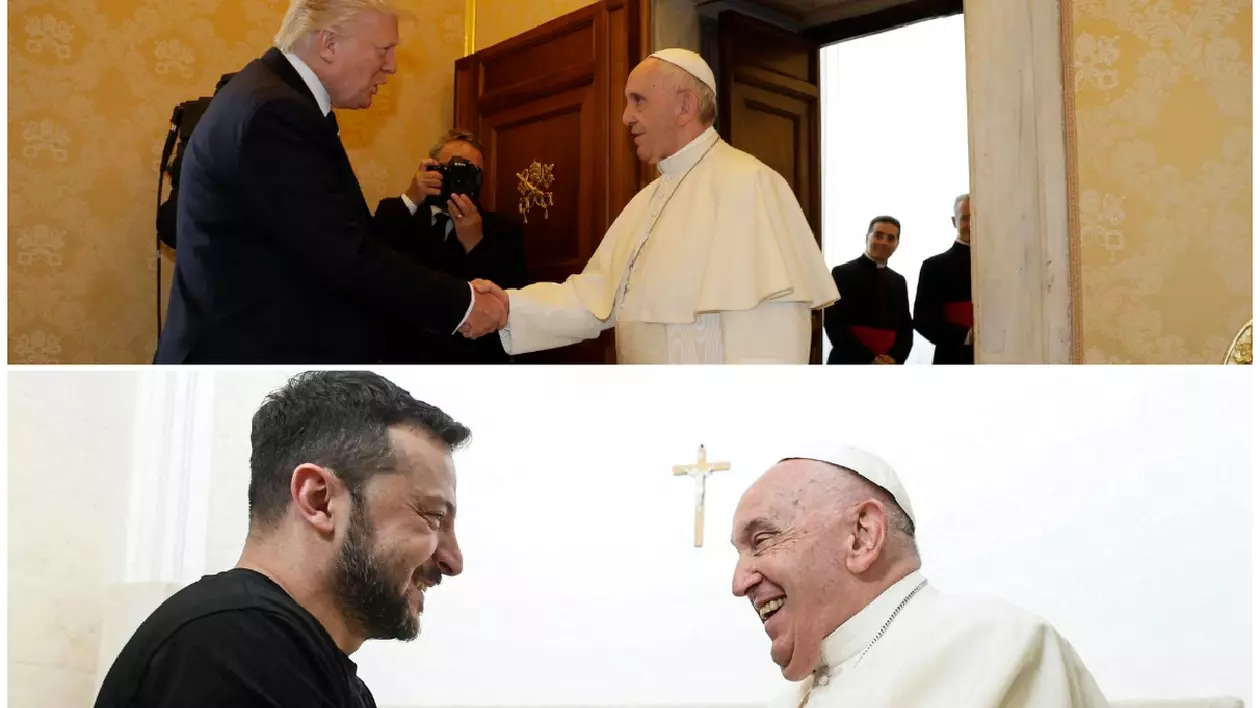 Colaj cu Donald Trump, Zelenki și Papa Francisc