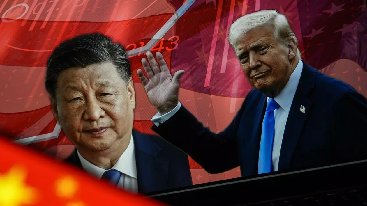 Portretul președintelui american Donald Trump și al președintelui chinez Xi Jinping. FOTO: Hepta.