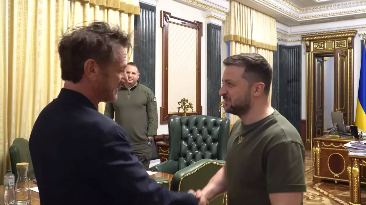 Imagini din filmul ucrainean în care apare Sean Penn, „Războiul prin ochii animalelor", vor fi prezentate în SUA, în premieră mondială