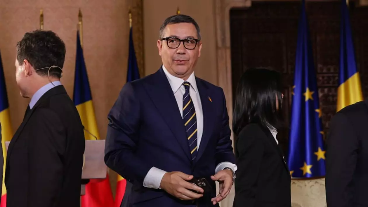 Victor Ponta, la dezbaterea electorală organizată de TVR | Foto: Vlad Chirea (Libertatea)