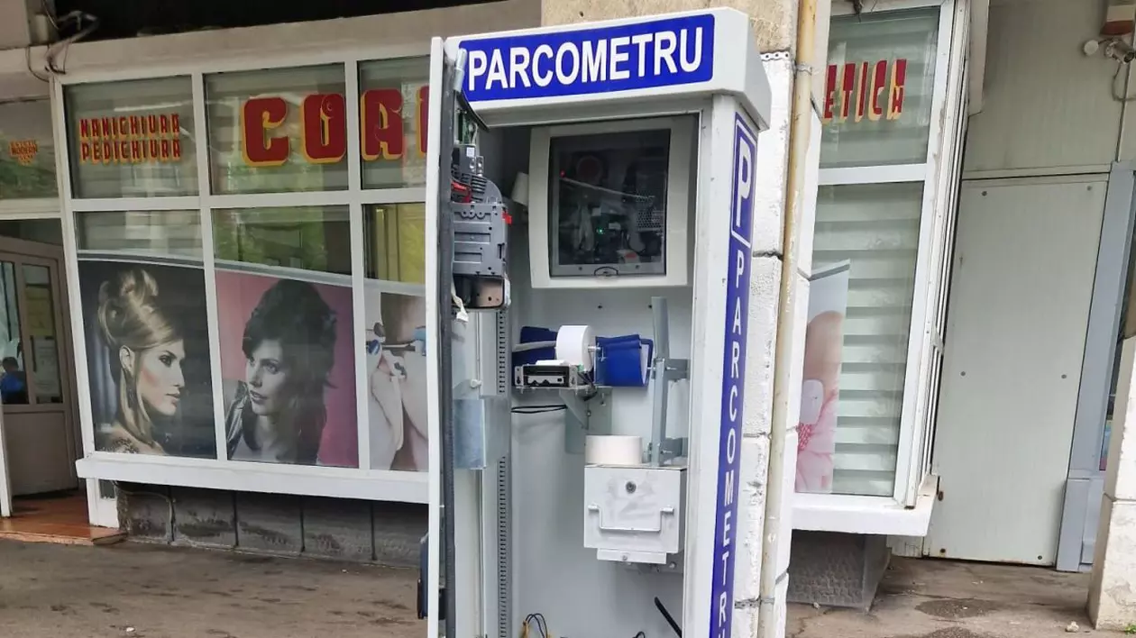 Parcometru din Ploiești spar de hoți